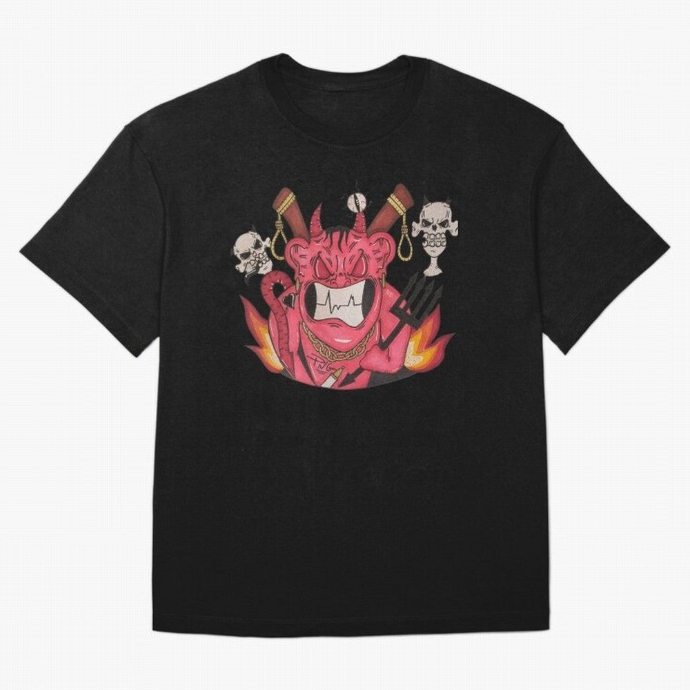 Devil Graffit Oversized T-Shirt Make Memories around Global Football Passion for FIFA World Cup 2026, with CR7, France and Portugal, Classic Soccer Heritage, Championship Pressure, Fan Loyalty and International Pride; Great for Supporters Who Love