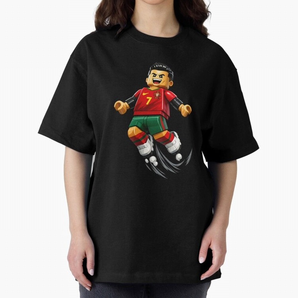 Cristiano Ronaldo. Siuuuuuu! Lego Mundial Oversized T-Shirt Share the Excitement of FIFA World Cup 2026 for Fans of Messi, CR7 and Mbappe and Argentina, Bringing Supporter Pride, Iconic Celebrations, Legendary Names and Global Match Day Energy;