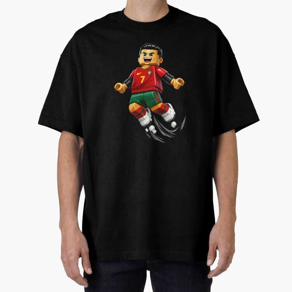 Cristiano Ronaldo. Siuuuuuu! Lego Mundial Oversized T-Shirt Share the Excitement of FIFA World Cup 2026 for Fans of Messi, CR7 and Mbappe and Argentina, Bringing Supporter Pride, Iconic Celebrations, Legendary Names and Global Match Day Energy;