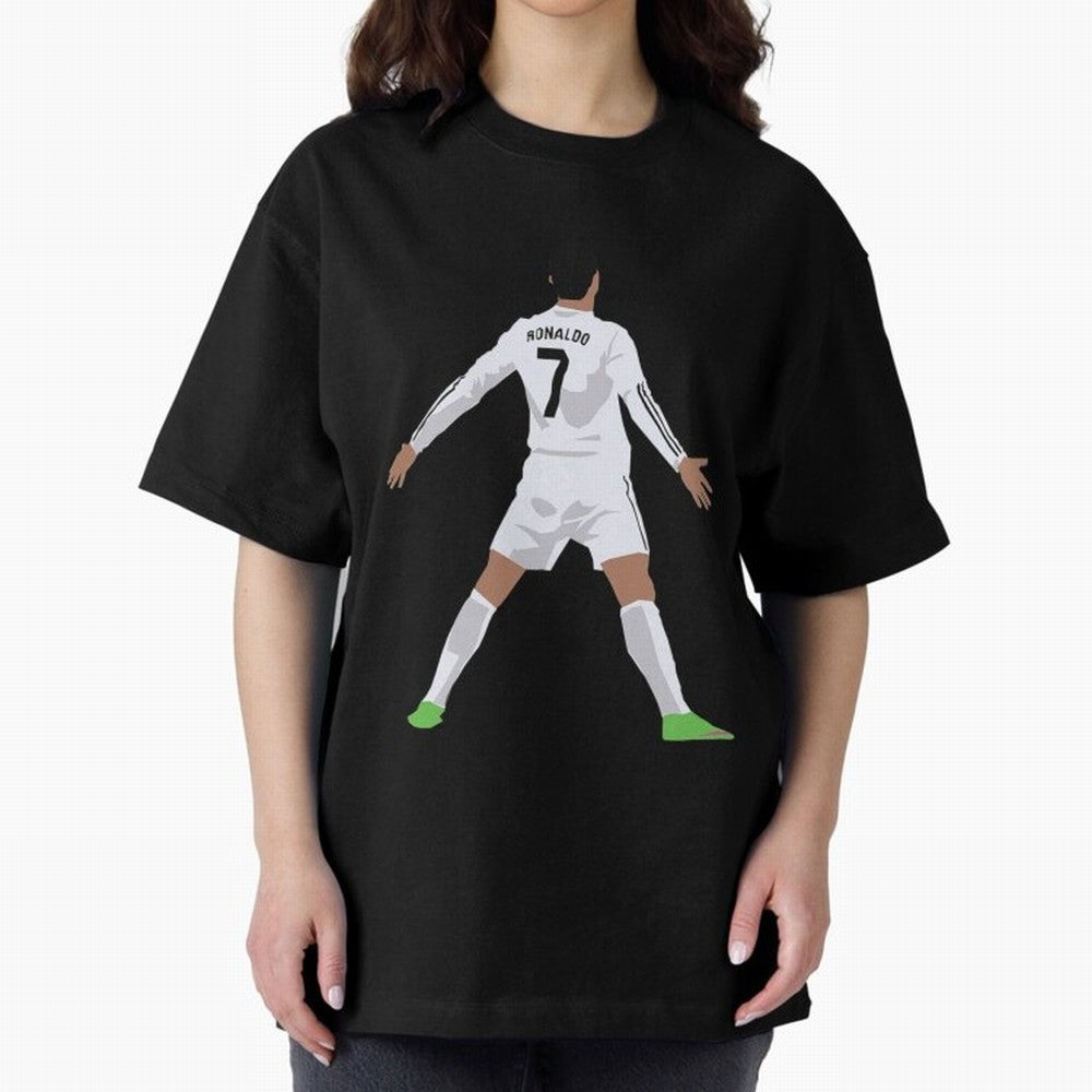 Cristiano Ronaldo Classic T-Shirt Oversized T-Shirt Show Championship Spirit for the FIFA World Cup 2026 Group Stage Journey through Messi, CR7 and Mbappe Highlights, Spain and Netherlands Pride, Classic Soccer Heritage, Championship Pressure, Fan