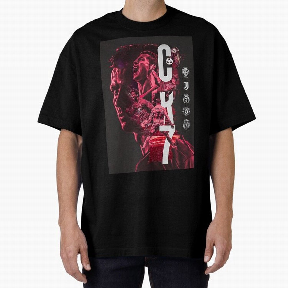 CR7 Oversized T-Shirt Step into FIFA World Cup 2026 for Fans of Messi, CR7 and Mbappe and Argentina, Bringing Tournament Hype, Historic Matchups, Family Viewing Parties and Global Sports Pride; Perfect for People Who Love Argentina, Brazil, France,