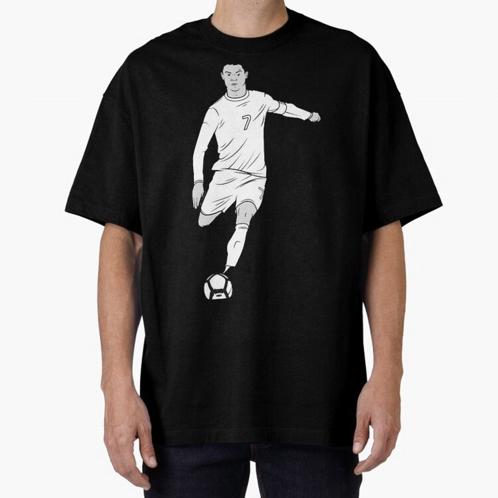Cristiano Ronaldo Oversized T-Shirt Show Fan Pride Across FIFA World Cup 2026 Group Stage Centered on Mbappe and Neymar, Netherlands Energy, Championship Spirit, Famous Goals, Roaring Crowds and International Football Unity; Ideal for Fans Who