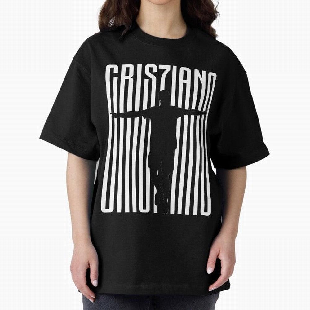 Cristiano Ronaldo Oversized T-Shirt Keep the Match Day Mood of Global Football Passion for FIFA World Cup 2026 Group Stage, Centered on Haaland, Spain, Classic Soccer Heritage, Championship Pressure, Fan Loyalty and International Pride; Ideal for