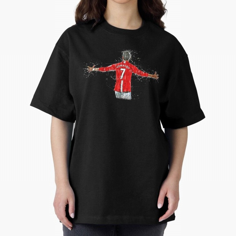 Cristiano Ronaldo Oversized T-Shirt Join the Global Buzz around FIFA World Cup 2026 for Fans of CR7 and Argentina, France and Brazil, Bringing Retro Football Energy, Iconic Rivalries, Trophy Chase Drama and Stadium Atmosphere; Great for Supporters