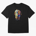 Cristiano Ronaldo And Messi Wpap Art Oversized T-Shirt Feel International Energy from FIFA World Cup 2026 for Fans of CR7 and Spain, Bringing Game Day Rituals, Football Legends, Country Pride and the Road to the Final; Made for Die Hard Supporters,