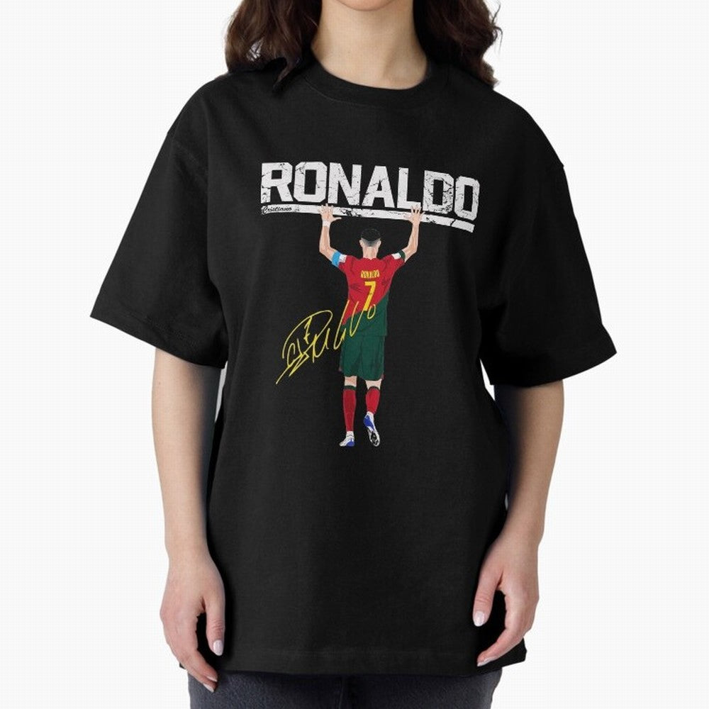 Cristiano Ronaldo Portugal Jersey -The Farewell Oversized T-Shirt Support Your Favorite Stars during FIFA World Cup 2026 Group Stage Spirit, Filled with Netherlands, Messi, Stadium Memories, Football Loyalty, International Chants and Championship