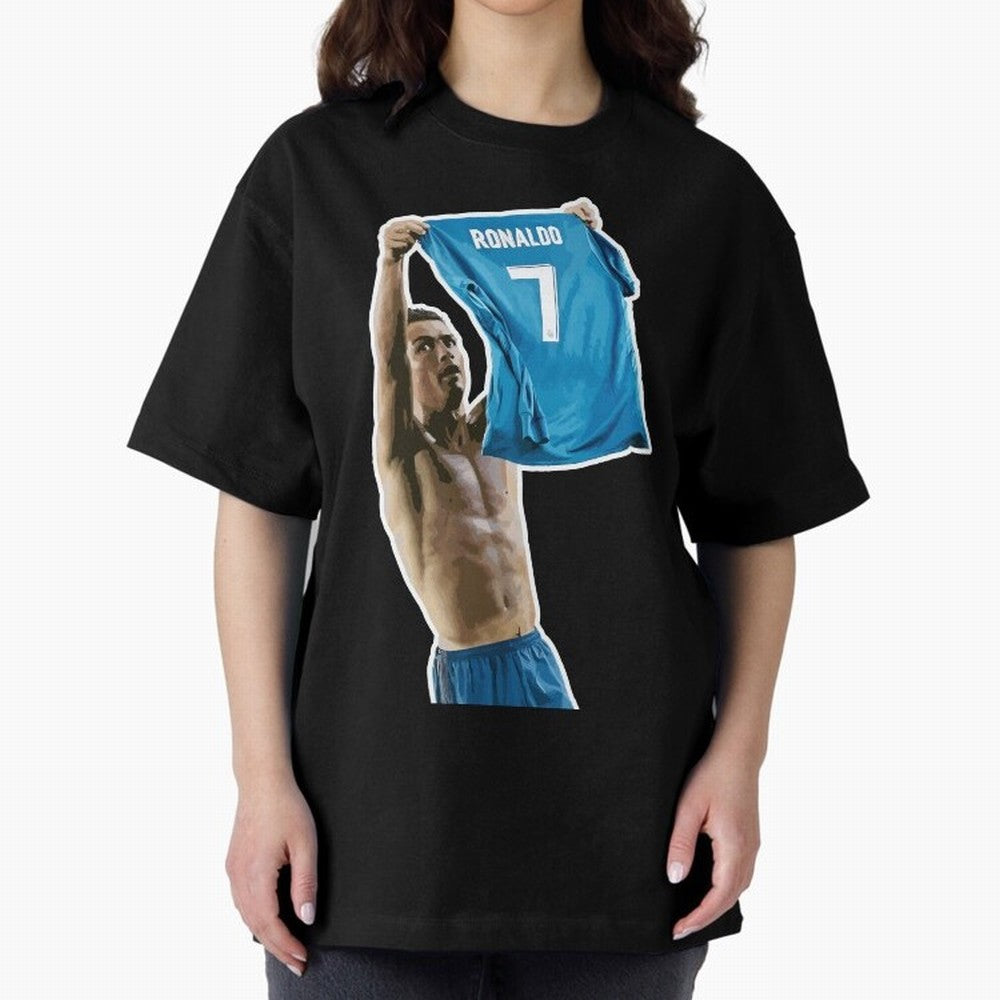 Cristiano Ronaldo Oversized T-Shirt Make Game Day About the FIFA World Cup 2026 Journey through Haaland Highlights, Spain Pride, Stadium Chants, National Pride, Trophy Dreams and Unforgettable Football Memories; Ideal for Passionate Fans Who Love