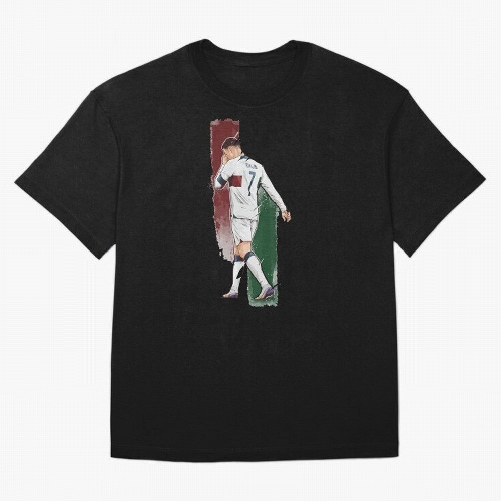 Ronaldo Crying World Cup 2022 Oversized T-Shirt Honor the Football Icons of FIFA World Cup 2026 Group Stage Connected to Neymar, Haaland and Cristiano Ronaldo, Brazil, Portugal and Argentina Energy, Stadium Memories, Football Loyalty, International