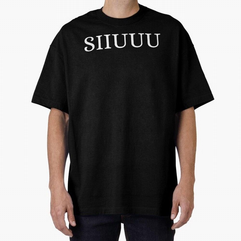 Cristiano Ronaldo SIIUUU Funny Oversized T-Shirt Feel FIFA World Cup 2026 Group Stage with Cristiano Ronaldo, Haaland and CR7, Brazil Energy, Goal Celebration Energy, Supporter Heritage, Football Icons and Worldwide Tournament Joy; Perfect for