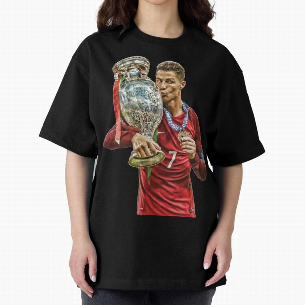 cristiano ronaldo Oversized T-Shirt Celebrate Global Passion for Match Day Hype around FIFA World Cup 2026, Mbappe and Neymar, Argentina, Game Day Rituals, Football Legends, Country Pride and the Road to the Final; Great for Watch Parties, Sports