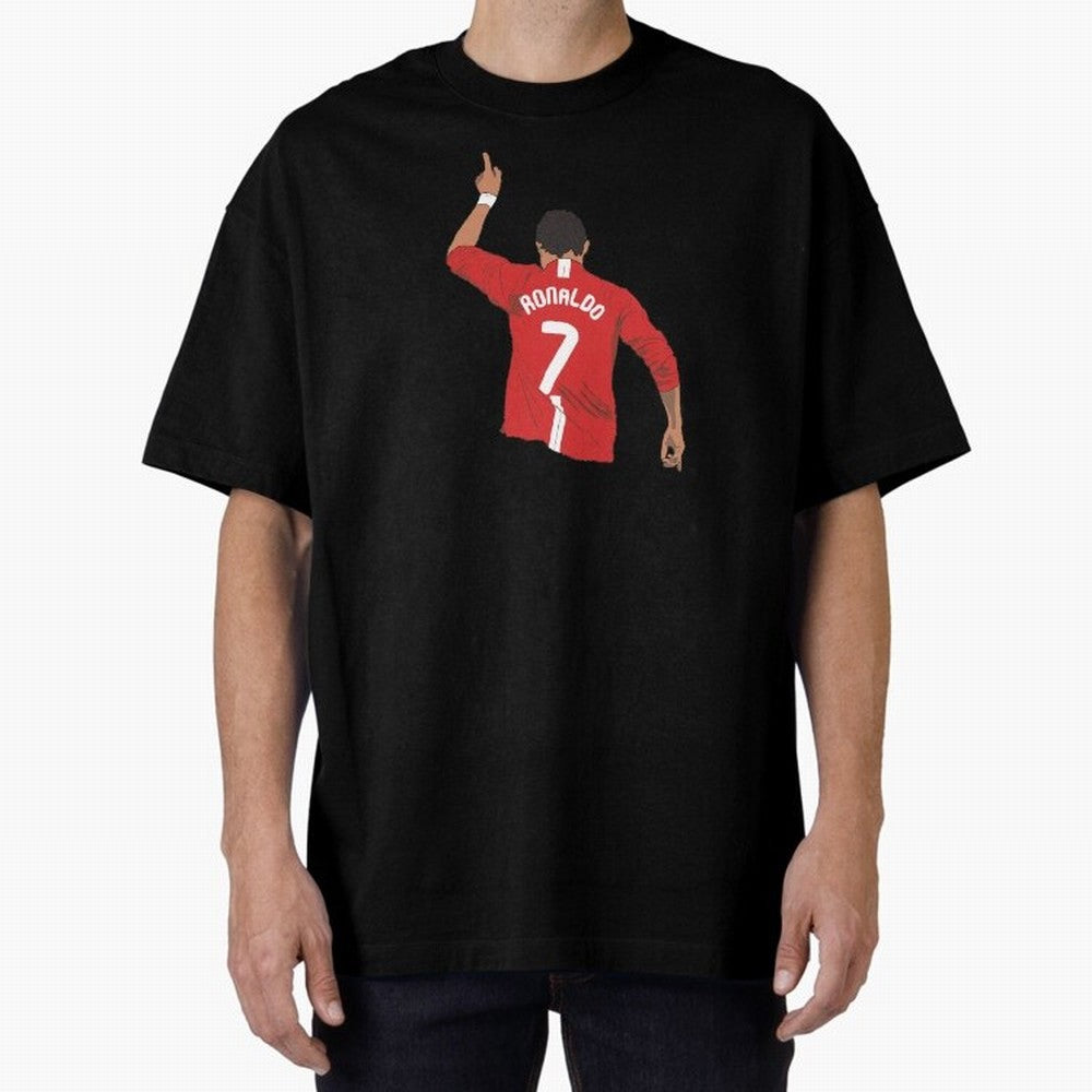 Cristiano Ronaldo MUFC Oversized T-Shirt Capture Stadium Memories from FIFA World Cup 2026 USA Canada Mexico for Fans of Messi and England and Germany, Bringing Game Day Rituals, Football Legends, Country Pride and the Road to the Final; Made for
