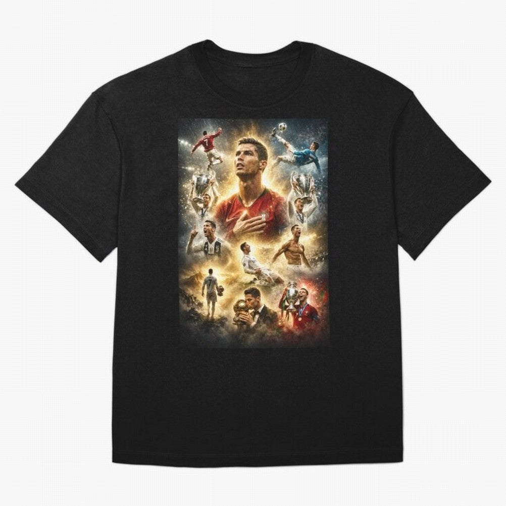 Cristiano Ronaldo Oversized T-Shirt Support Iconic Players in FIFA World Cup 2026 USA Canada Mexico Connected to Neymar, Brazil, Portugal and Argentina Energy, Soccer Culture, Superstar Moments, National Team Dreams and Competitive Fire; Ideal for