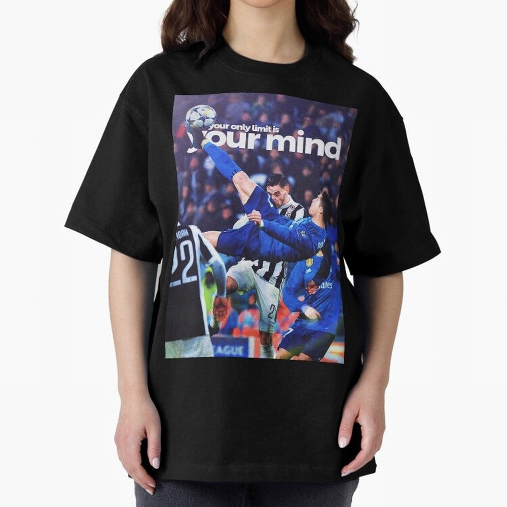 Cristiano Ronaldo - Your only limit is your mind Oversized T-Shirt Build FIFA World Cup 2026 Group Stage Inspired by Messi, Neymar and Mbappe, Netherlands Energy, Vintage Soccer Flavor, Modern Football Stars, National Flags and Final Night Emotion;