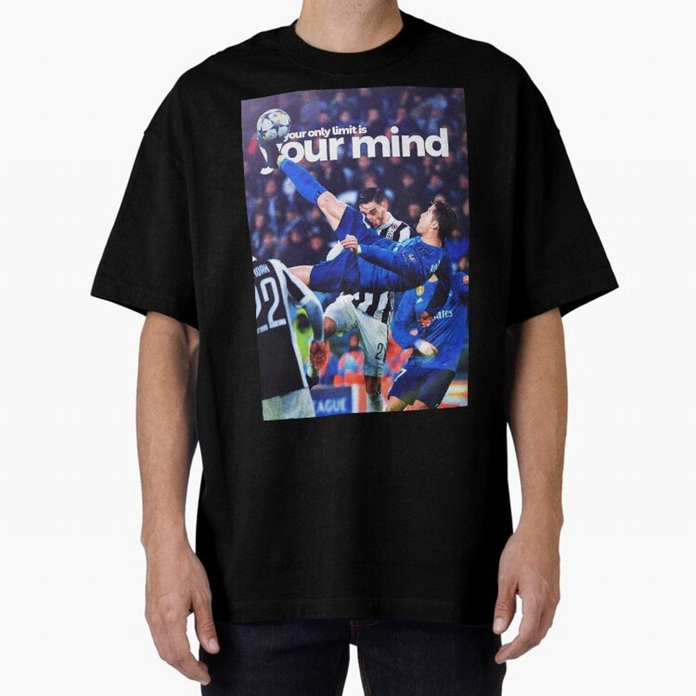 Cristiano Ronaldo - Your only limit is your mind Oversized T-Shirt Build FIFA World Cup 2026 Group Stage Inspired by Messi, Neymar and Mbappe, Netherlands Energy, Vintage Soccer Flavor, Modern Football Stars, National Flags and Final Night Emotion;