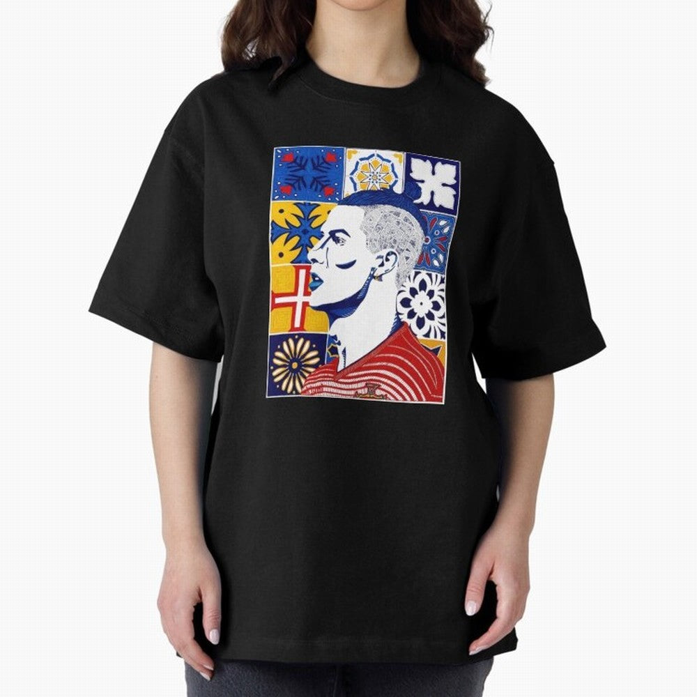 Cristiano Ronaldo Azulejos Oversized T-Shirt Follow the Final Road of FIFA World Cup 2026 for Fans of Mbappe and Spain, Bringing Worldwide Fan Energy, Dramatic Goals, Stadium Lights and Championship Celebrations; Ideal for Fans Who Follow Messi,