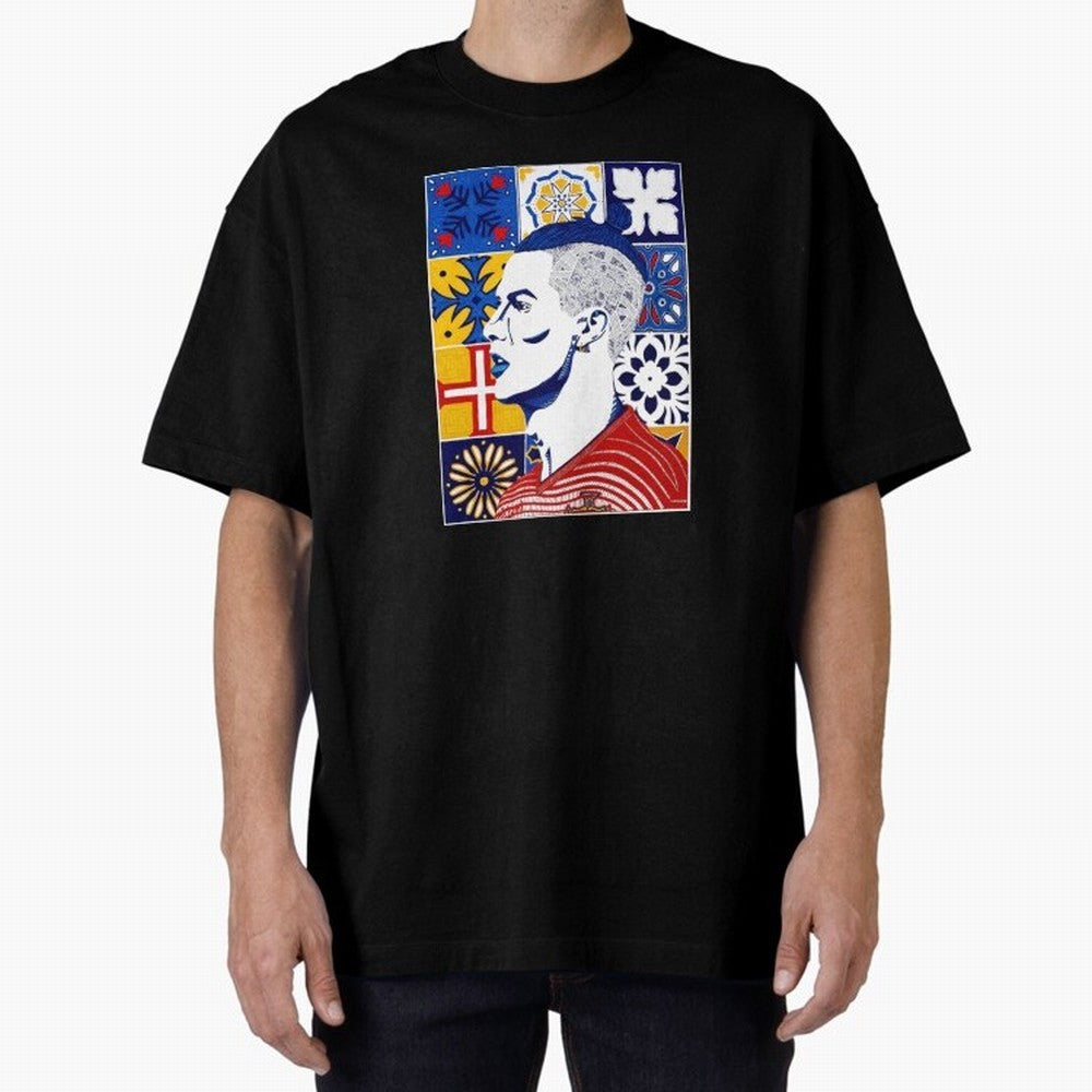 Cristiano Ronaldo Azulejos Oversized T-Shirt Follow the Final Road of FIFA World Cup 2026 for Fans of Mbappe and Spain, Bringing Worldwide Fan Energy, Dramatic Goals, Stadium Lights and Championship Celebrations; Ideal for Fans Who Follow Messi,