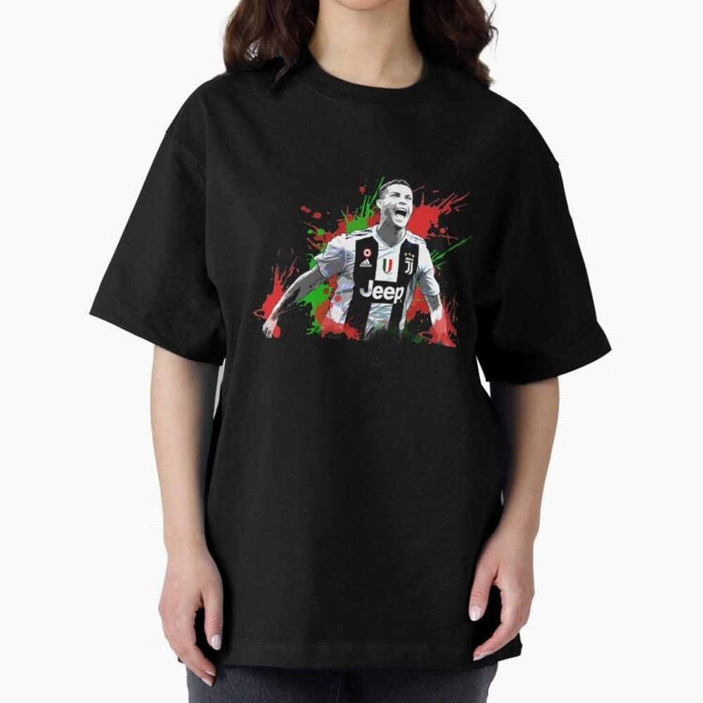 Cristiano Ronaldo Oversized T-Shirt Experience FIFA World Cup 2026 Spirit, Driven by Portugal, Mbappe and Neymar, Retro Football Energy, Iconic Rivalries, Trophy Chase Drama and Stadium Atmosphere; Ideal for Fans Who Follow Messi, Cristiano