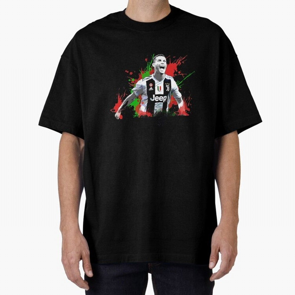 Cristiano Ronaldo Oversized T-Shirt Experience FIFA World Cup 2026 Spirit, Driven by Portugal, Mbappe and Neymar, Retro Football Energy, Iconic Rivalries, Trophy Chase Drama and Stadium Atmosphere; Ideal for Fans Who Follow Messi, Cristiano