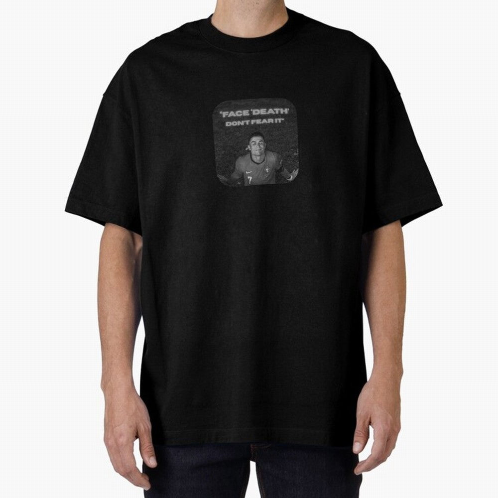 CR7 Fearless Icon Oversized T-Shirt Bring a Champion Mindset to FIFA World Cup 2026 for Fans of CR7 and Argentina and Brazil, Bringing Match Day Excitement, Supporter Culture, Golden Goals and Global Football Passion; Great for Supporters Who Love