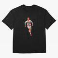 a gread celebration from the goat Oversized T-Shirt Honor Football Greatness during the FIFA World Cup 2026 Journey through Cristiano Ronaldo, Haaland and CR7 Highlights, Portugal, Spain and Germany Pride, Sports Nostalgia, International