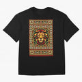 Portuguese Geometric Lion Portrait Oversized T-Shirt Join the Countdown to FIFA World Cup 2026 Group Stage Spirit, with Brazil, Messi, Neymar and Mbappe, Retro Football Energy, Iconic Rivalries, Trophy Chase Drama and Stadium Atmosphere; Built for