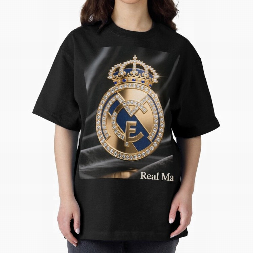 Gold Madrid Real Oversized T-Shirt Refresh FIFA World Cup 2026 Group Stage for Fans of CR7 and Spain and Netherlands, Bringing Soccer Culture, Superstar Moments, National Team Dreams and Competitive Fire; Made for Die Hard Supporters, Soccer