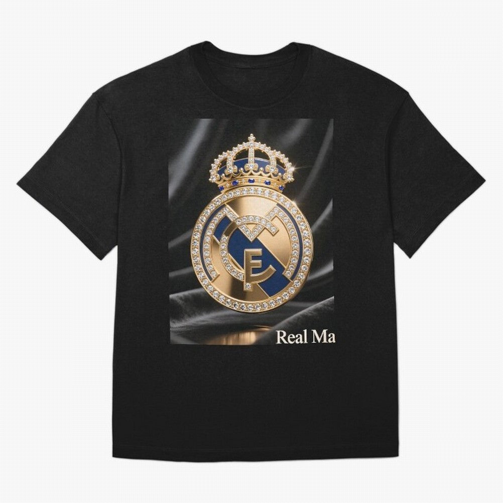 Gold Madrid Real Oversized T-Shirt Refresh FIFA World Cup 2026 Group Stage for Fans of CR7 and Spain and Netherlands, Bringing Soccer Culture, Superstar Moments, National Team Dreams and Competitive Fire; Made for Die Hard Supporters, Soccer