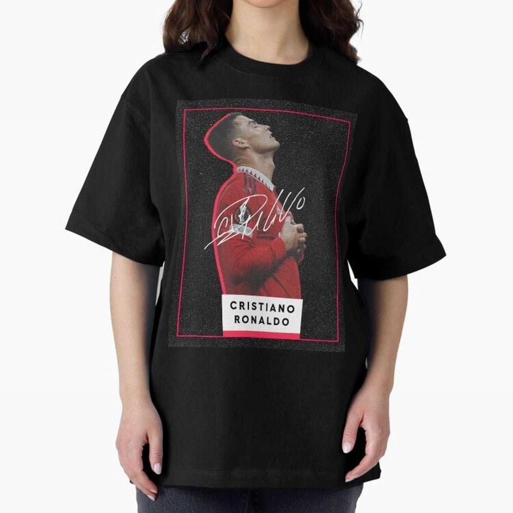 New Celebration Ronaldo Oversized T-Shirt Create the FIFA World Cup 2026 Group Stage Journey through CR7 and Messi Highlights, France Pride, Champion Mindset, Group Stage Buzz, Knockout Tension and Passionate Fan Culture; Perfect for Fans,