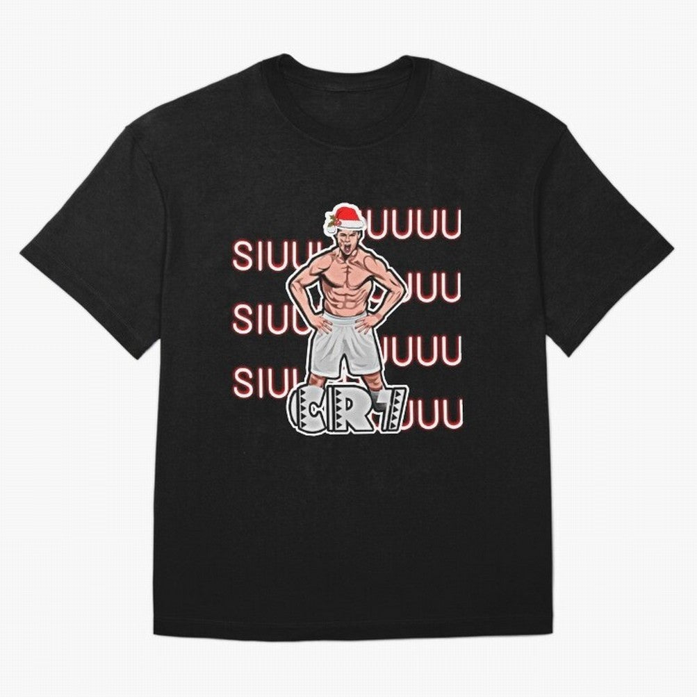 Siuuu cr7 christmas Oversized T-Shirt Make Every Match About FIFA World Cup 2026 Group Stage Highlighting Messi, Neymar and Mbappe, Argentina and Brazil Energy, Supporter Pride, Iconic Celebrations, Legendary Names and Global Match Day Energy;