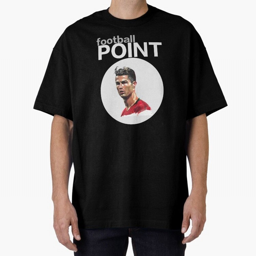 football POINT Oversized T-Shirt Get Ready for the FIFA World Cup 2026 USA Canada Mexico Journey through Cristiano Ronaldo, Haaland and CR7 Highlights, Spain Pride, Classic Soccer Heritage, Championship Pressure, Fan Loyalty and International