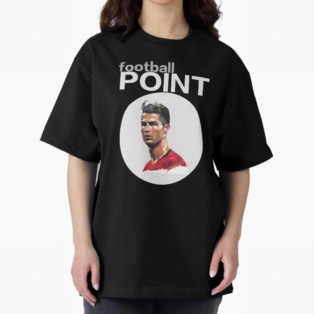 football POINT Oversized T-Shirt Get Ready for the FIFA World Cup 2026 USA Canada Mexico Journey through Cristiano Ronaldo, Haaland and CR7 Highlights, Spain Pride, Classic Soccer Heritage, Championship Pressure, Fan Loyalty and International