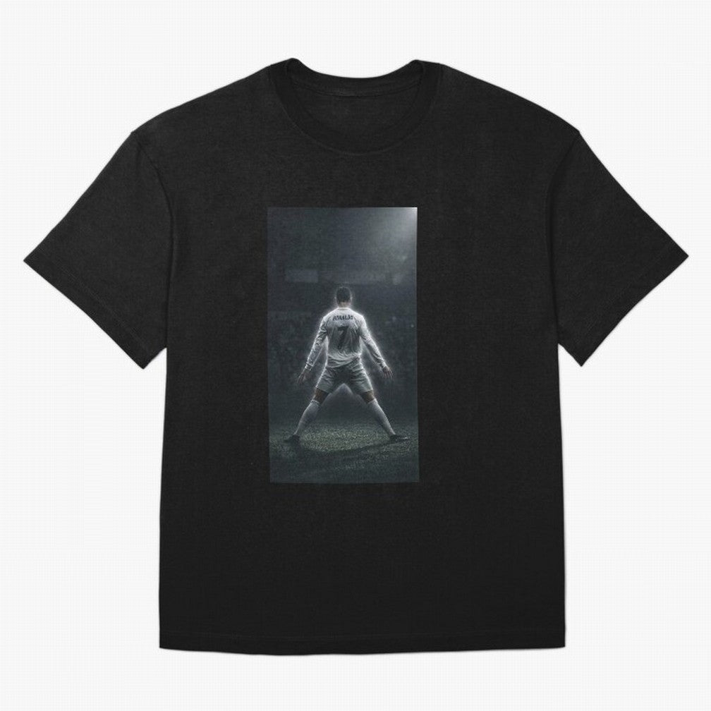 Cristiano Ronaldo Oversized T-Shirt Spotlight Match Day Hype around FIFA World Cup 2026 Group Stage, Haaland, Brazil, Sports Nostalgia, International Competition, Famous Players and Unforgettable Victories; Great for Watch Parties, Sports Bars,