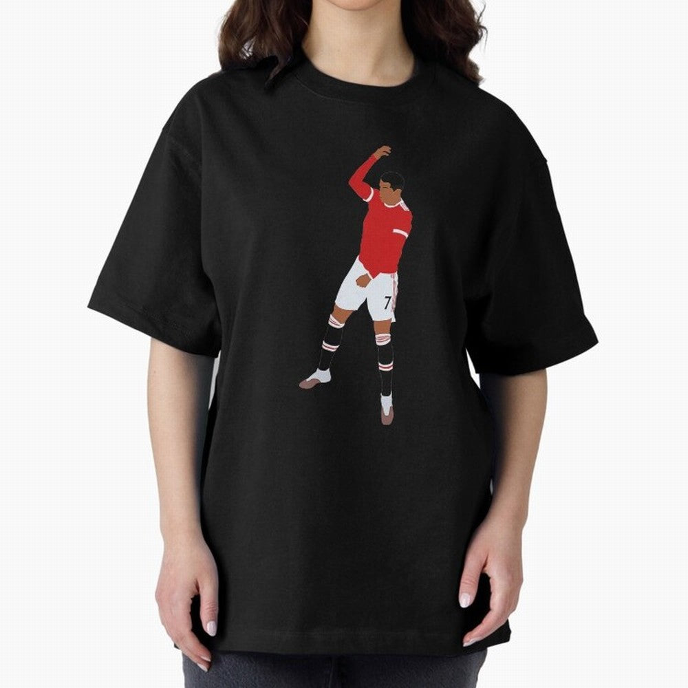 Cristiano Ronaldo Oversized T-Shirt Follow the Final Road of Global Football Passion for FIFA World Cup 2026, Highlighting Mbappe and Neymar, Spain and Netherlands, Sports Nostalgia, International Competition, Famous Players and Unforgettable