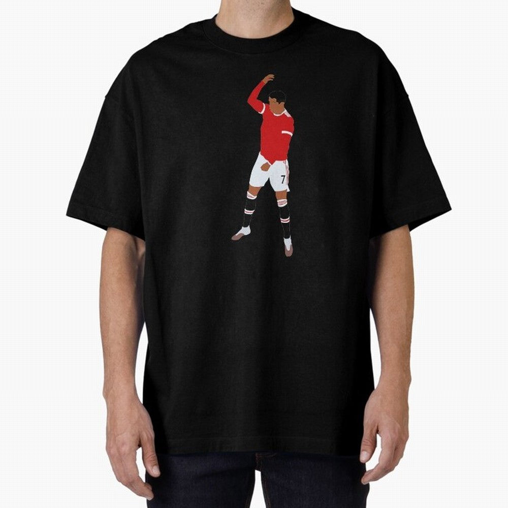 Cristiano Ronaldo Oversized T-Shirt Follow the Final Road of Global Football Passion for FIFA World Cup 2026, Highlighting Mbappe and Neymar, Spain and Netherlands, Sports Nostalgia, International Competition, Famous Players and Unforgettable