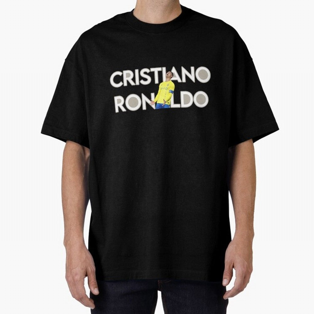 Cristiano Ronaldo Oversized T-Shirt Honor Champions and Dreams in FIFA World Cup 2026 for Fans of Messi and Brazil, Bringing Retro Football Energy, Iconic Rivalries, Trophy Chase Drama and Stadium Atmosphere; Made for Die Hard Supporters, Soccer