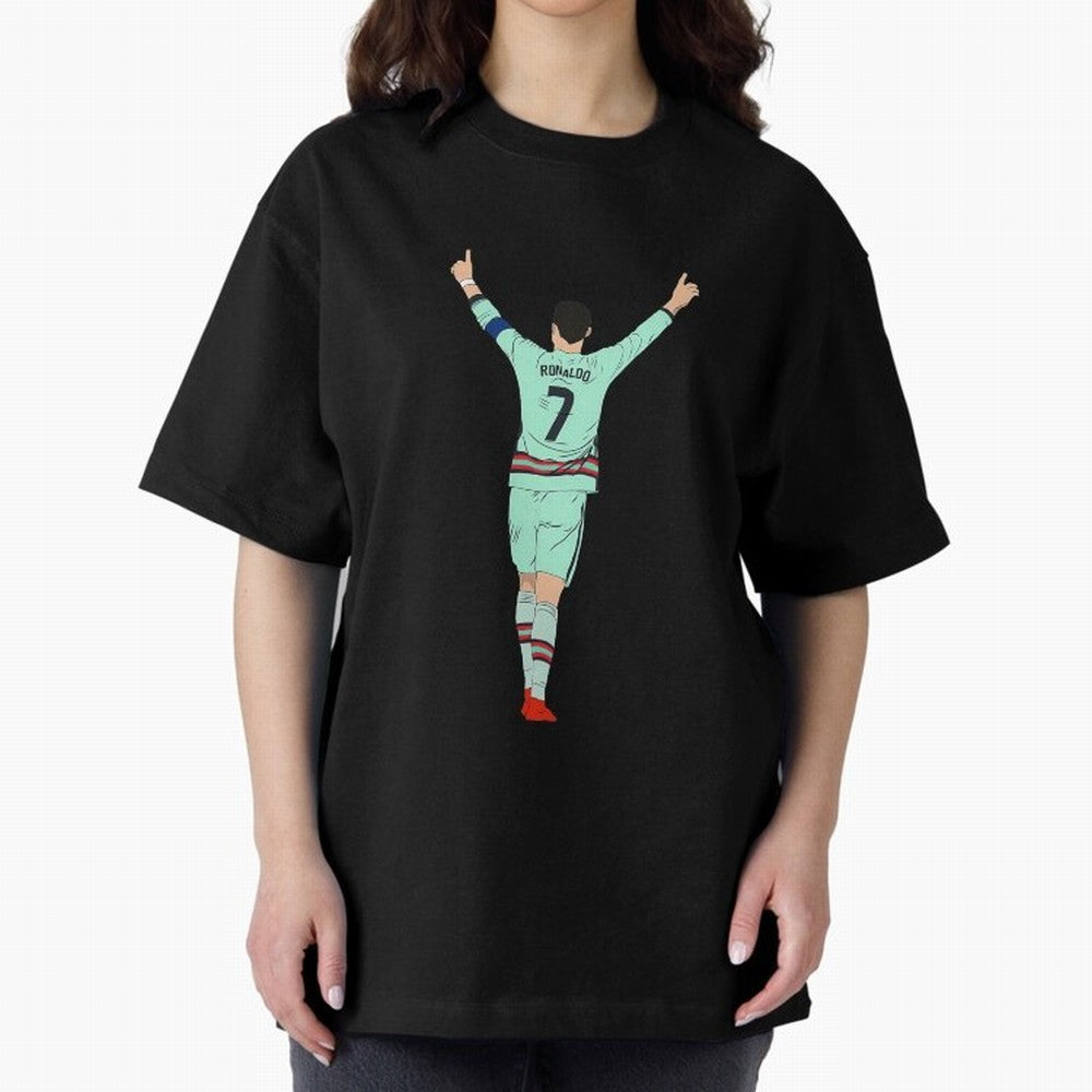 Cristiano Ronaldo Cristiano Ronaldo o Oversized T-Shirt Upgrade Global Football Passion for FIFA World Cup 2026, Inspired by Cristiano Ronaldo, Haaland and CR7, Portugal, Game Day Rituals, Football Legends, Country Pride and the Road to the Final;