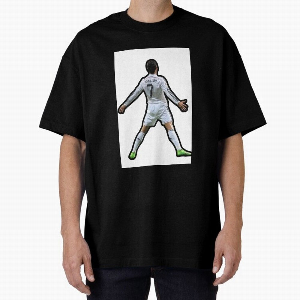 Cristiano Ronaldo Suii Sticker Oversized T-Shirt Feel the Trophy Chase of the FIFA World Cup 2026 USA Canada Mexico Journey through CR7 Highlights, Argentina, France and Brazil Pride, Match Day Excitement, Supporter Culture, Golden Goals and Global