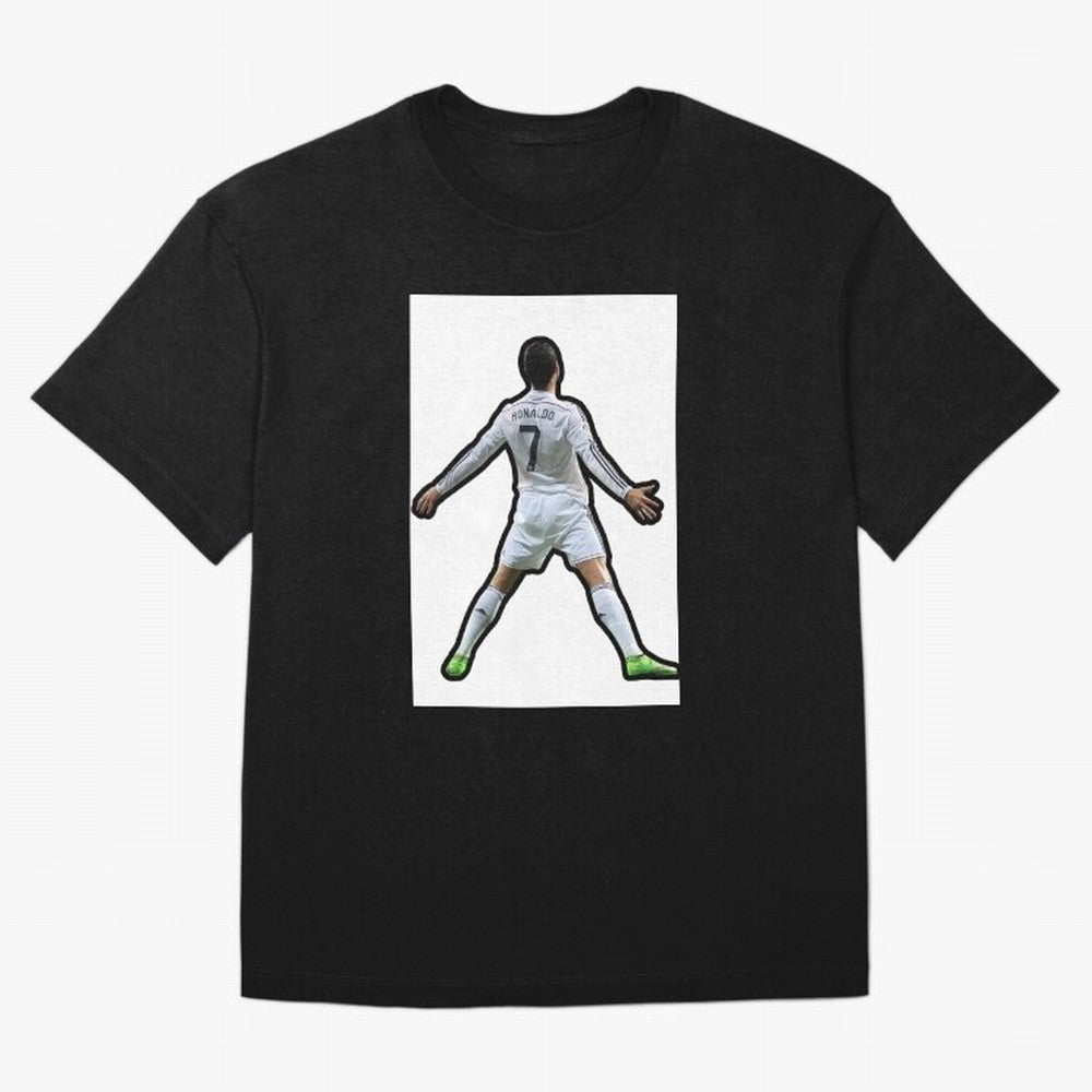 Cristiano Ronaldo Suii Sticker Oversized T-Shirt Feel the Trophy Chase of the FIFA World Cup 2026 USA Canada Mexico Journey through CR7 Highlights, Argentina, France and Brazil Pride, Match Day Excitement, Supporter Culture, Golden Goals and Global