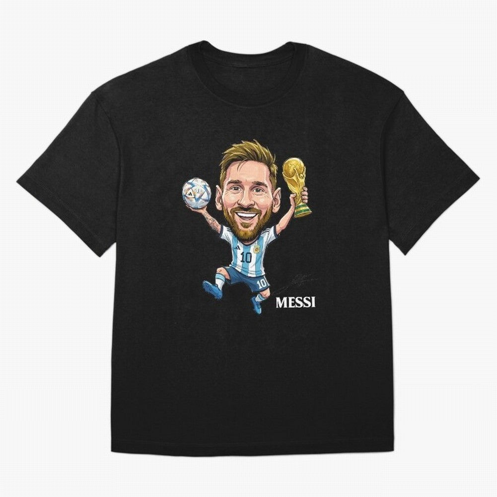 Messi Campion Oversized T-Shirt Show Match Day Excitement for FIFA World Cup 2026 USA Canada Mexico Spirit, Centered on Netherlands, Mbappe and Neymar, Tournament Hype, Historic Matchups, Family Viewing Parties and Global Sports Pride; Made for