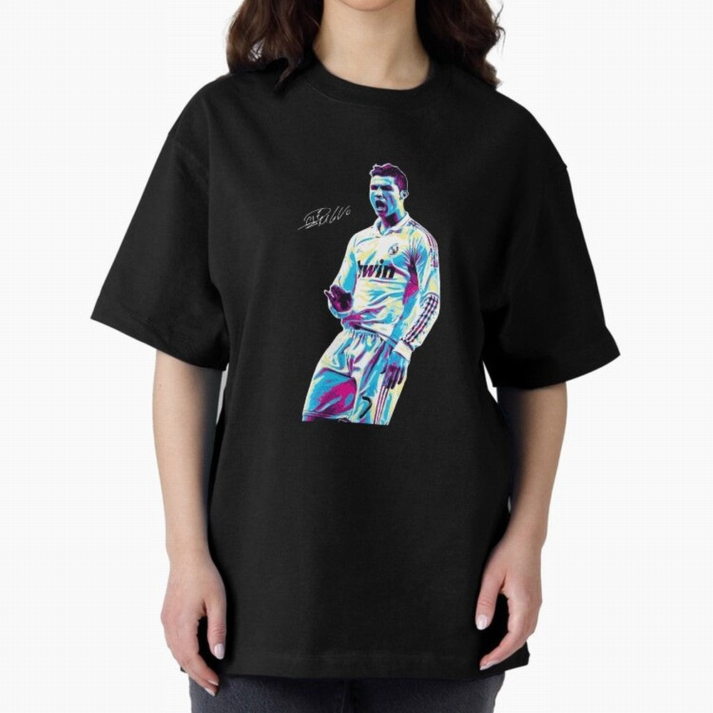 Cristiano Ronaldo Oversized T-Shirt Fuel the Hype around FIFA World Cup 2026 for Fans of Cristiano Ronaldo, Haaland and CR7 and Germany, Bringing Championship Spirit, Famous Goals, Roaring Crowds and International Football Unity; Created for Match