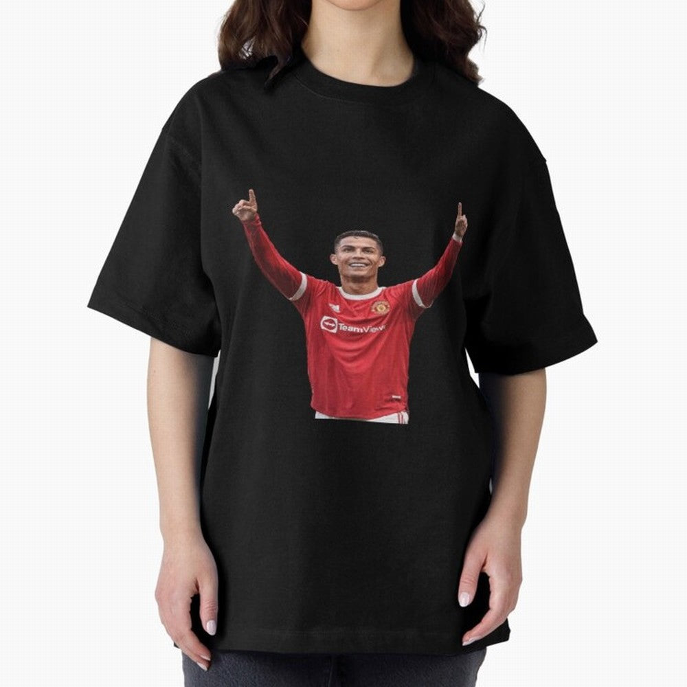 Crisitano Ronaldo Manchester United Oversized T-Shirt Support Your Favorite Stars during Match Day Hype around FIFA World Cup 2026, Messi, England, France and Netherlands, Vintage Soccer Flavor, Modern Football Stars, National Flags and Final Night