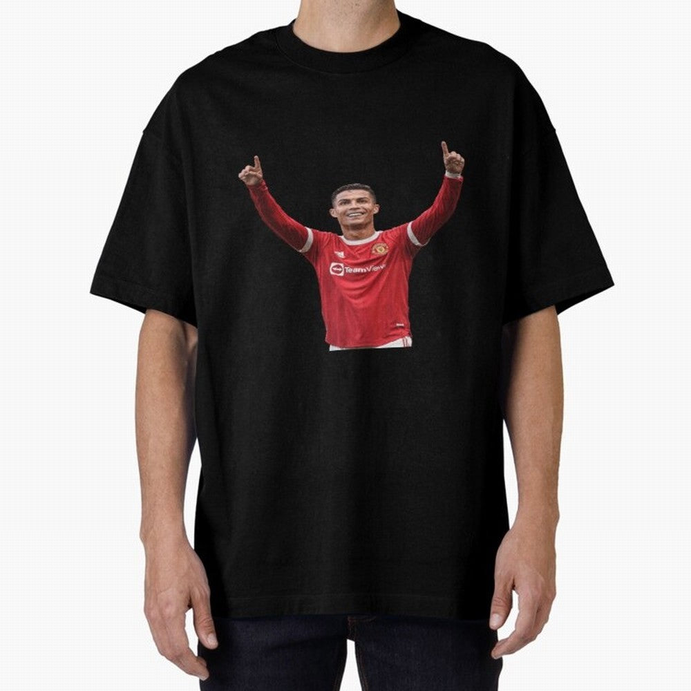 Crisitano Ronaldo Manchester United Oversized T-Shirt Support Your Favorite Stars during Match Day Hype around FIFA World Cup 2026, Messi, England, France and Netherlands, Vintage Soccer Flavor, Modern Football Stars, National Flags and Final Night