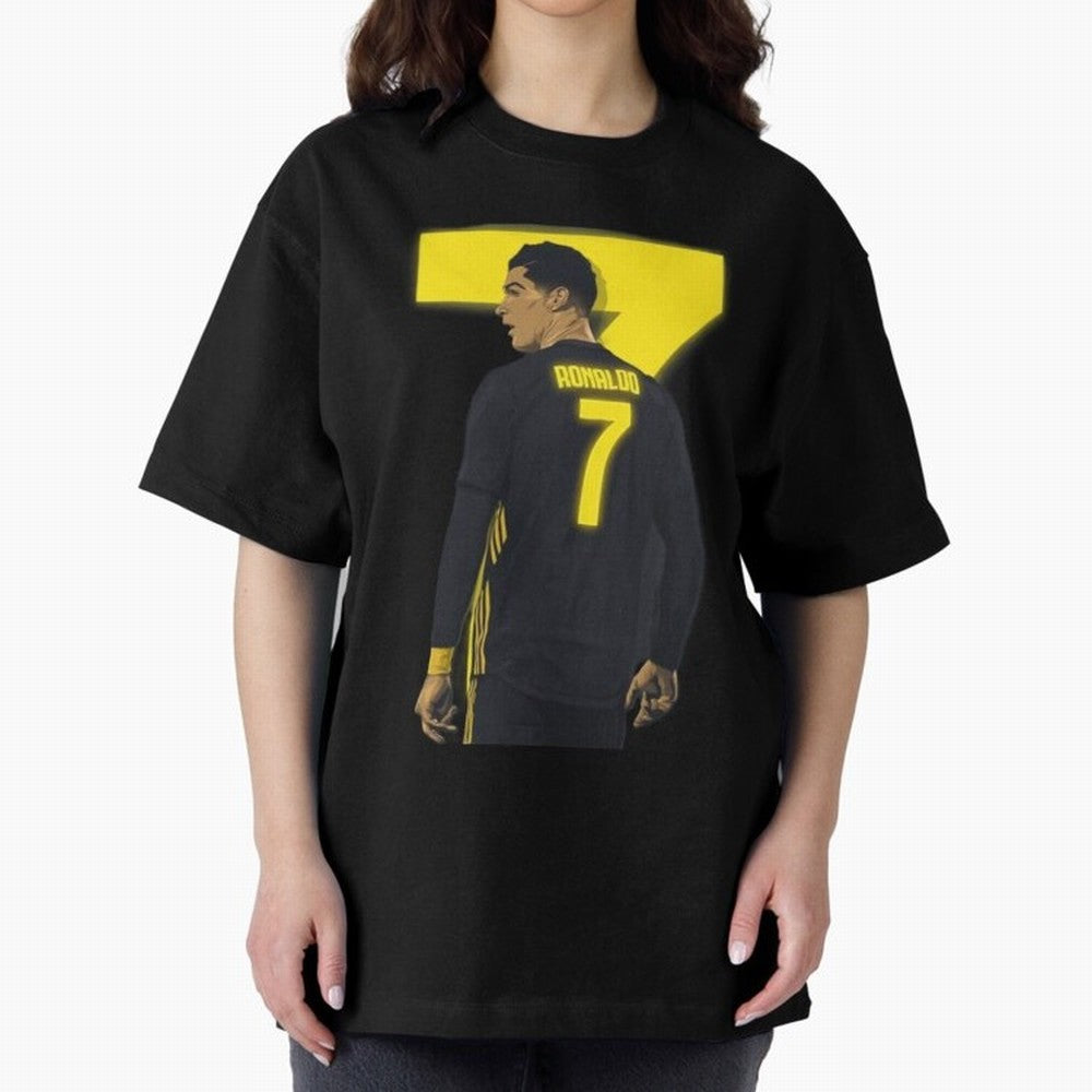 CR7 cristiano ronaldo logo Oversized T-Shirt Get Ready for FIFA World Cup 2026 USA Canada Mexico Capturing Messi, France Energy, Worldwide Fan Energy, Dramatic Goals, Stadium Lights and Championship Celebrations; Great for Watch Parties, Sports