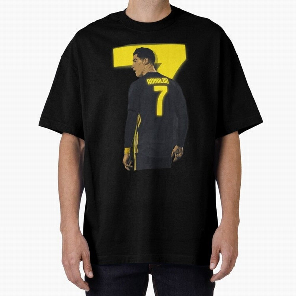 CR7 cristiano ronaldo logo Oversized T-Shirt Get Ready for FIFA World Cup 2026 USA Canada Mexico Capturing Messi, France Energy, Worldwide Fan Energy, Dramatic Goals, Stadium Lights and Championship Celebrations; Great for Watch Parties, Sports