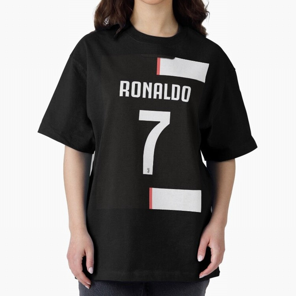Ronaldo 7 Juventus 19-20 Retro Jersey Oversized T-Shirt Show Passion for the Stars of FIFA World Cup 2026 USA Canada Mexico Made for Messi, England Energy, Champion Mindset, Group Stage Buzz, Knockout Tension and Passionate Fan Culture; Perfect for