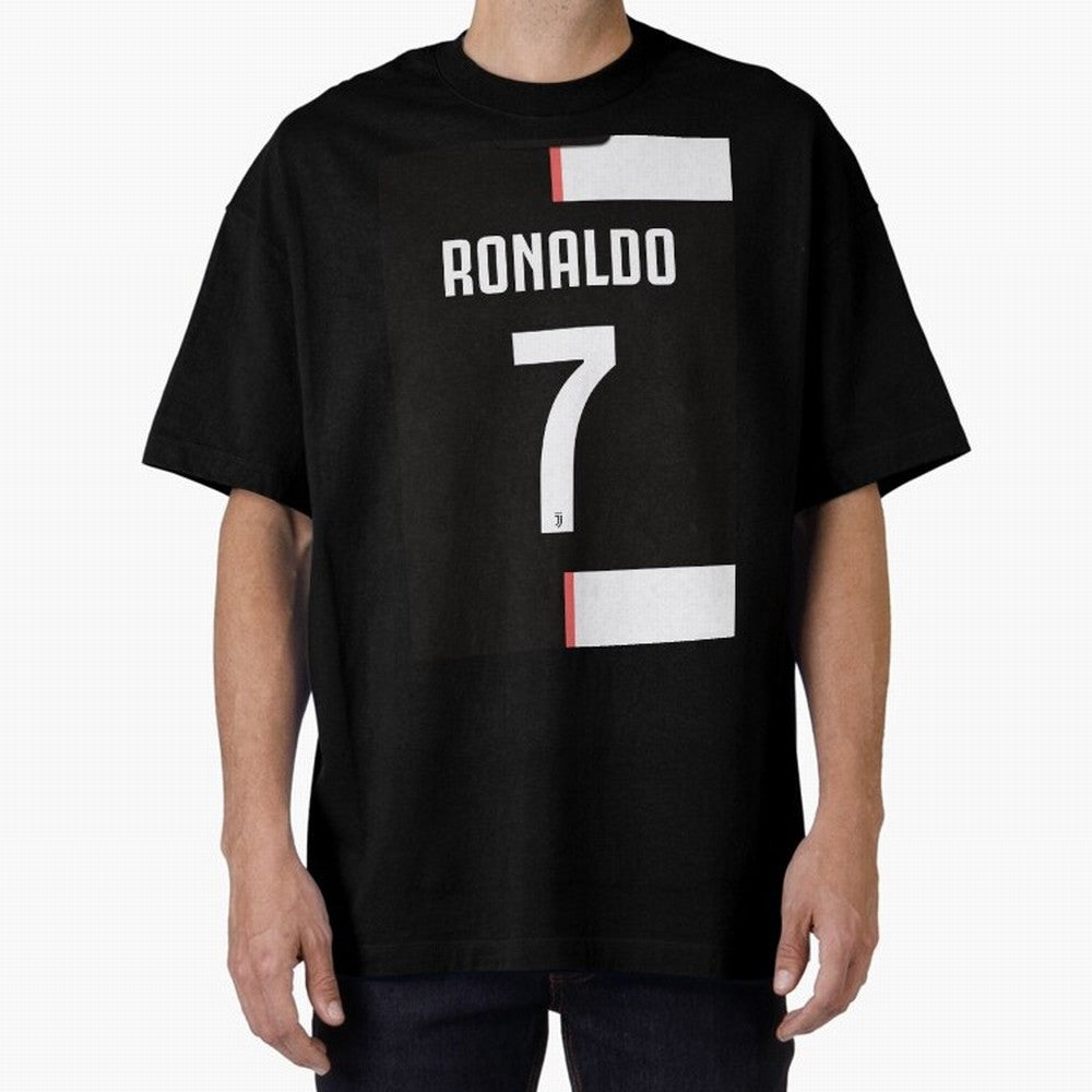 Ronaldo 7 Juventus 19-20 Retro Jersey Oversized T-Shirt Show Passion for the Stars of FIFA World Cup 2026 USA Canada Mexico Made for Messi, England Energy, Champion Mindset, Group Stage Buzz, Knockout Tension and Passionate Fan Culture; Perfect for