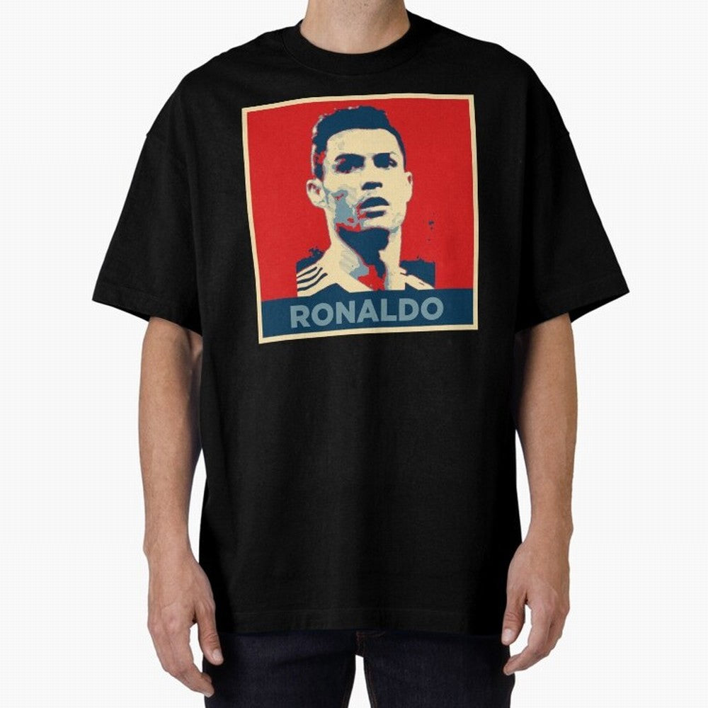 Cristiano Ronaldo Obama Style Oversized T-Shirt Relive Legendary Nights from FIFA World Cup 2026 Group Stage Connected to Messi and Cristiano Ronaldo, Netherlands Energy, Vintage Soccer Flavor, Modern Football Stars, National Flags and Final Night