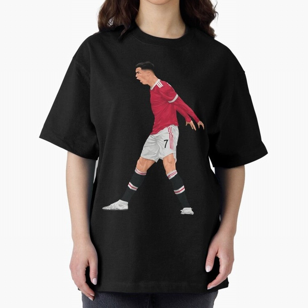 Cristiano Ronaldo Celebration Oversized T-Shirt Get Ready for the FIFA World Cup 2026 Group Stage Journey through Neymar Highlights, Germany Pride, Stadium Memories, Football Loyalty, International Chants and Championship Tradition; Ideal for Fans