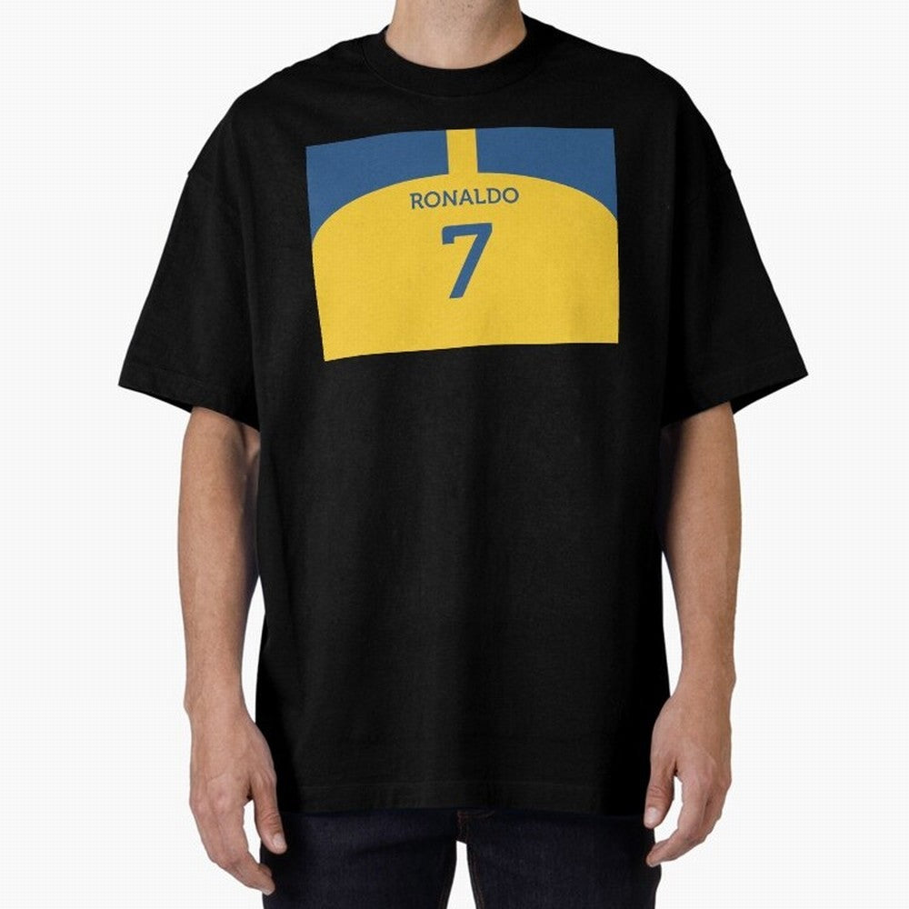 Cristiano Ronaldo Al Nassr Fc Oversized T-Shirt Bring Supporter Culture to Match Day Hype around FIFA World Cup 2026, Haaland and Mbappe, Argentina, Classic Soccer Heritage, Championship Pressure, Fan Loyalty and International Pride; Great for
