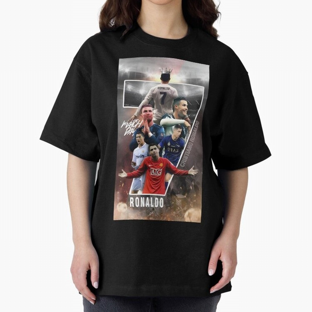 Cr7 wallpaper Oversized T-Shirt Show Championship Spirit for FIFA World Cup 2026 Spirit, with Netherlands, Neymar, Football Passion, Legendary Performances, Festival Vibes and Supporter Community; Perfect for Fans, Collectors, Family Gatherings,
